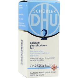 Die Verpackung zeigt Schüßler-Salz Nr. 2 Calcium phosphoricum D12 Tabletten.