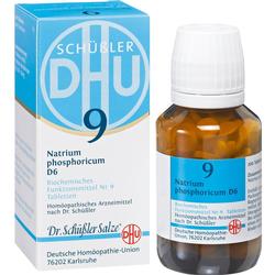 Eine blaue Packung und ein Glasfläschchen mit Tabletten sind abgebildet.